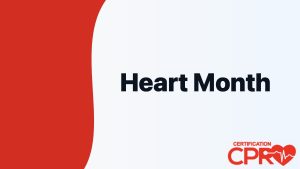 Heart Month graphic for CPR awareness and readiness in Clearwater.