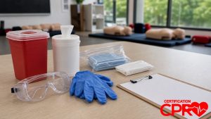 Bloodborne pathogens training supplies for CPR certification classes in Clearwater.