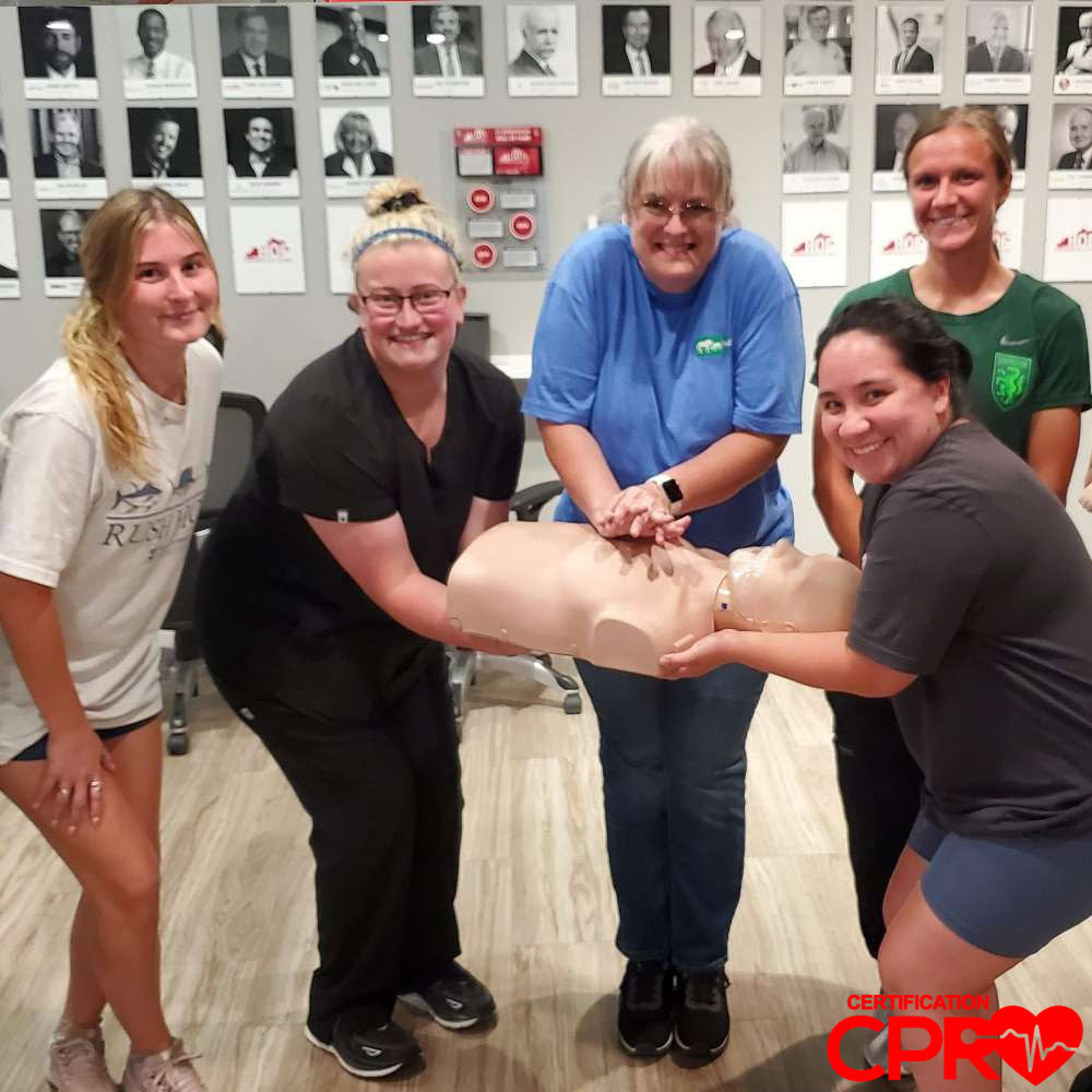 Group CPR training session in Clearwater with certification course.
