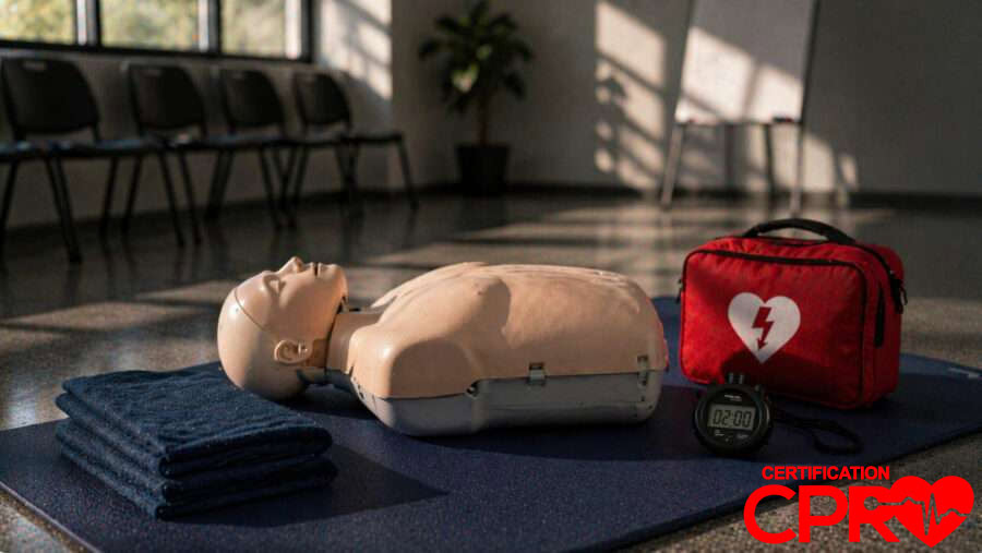 CPR training mannequin for certification in Clearwater.