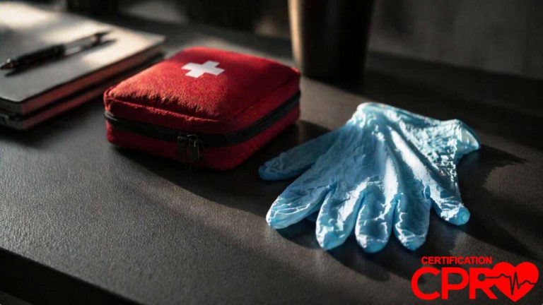 First aid kit and gloves for CPR certification and training in Clearwater.