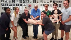 Group CPR training session in Clearwater for certification.