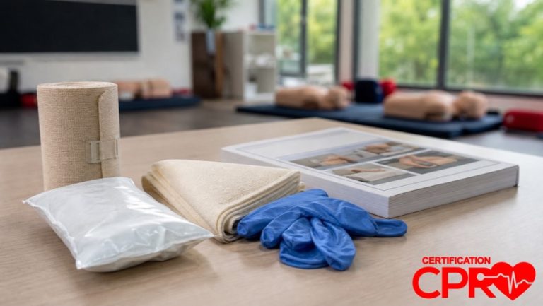 CPR training materials and certification supplies in Clearwater classroom.